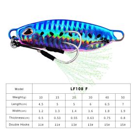 Long Throw Submerged Metal Decoy Fishing Gear (Option: Color F-20G)