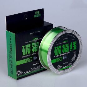Fishing Gear Carbon Fluorine 120 Meter Soft Anti Roll Nylon Fishing Line (Option: Main line grass green-5.0)