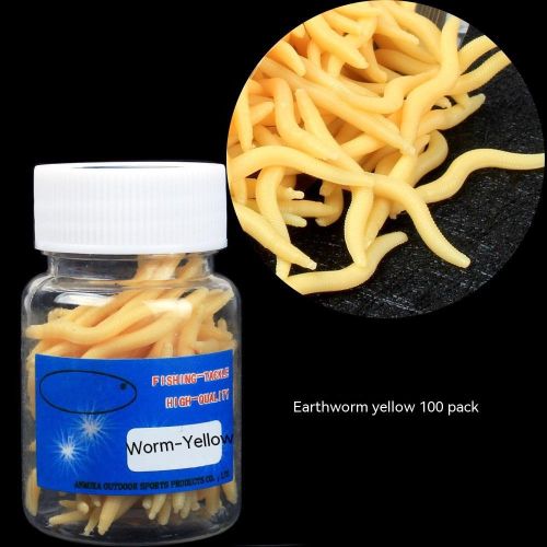 Soft Bait Fake Worm Mealworm Earthworm Red Bottled Bionic Lure